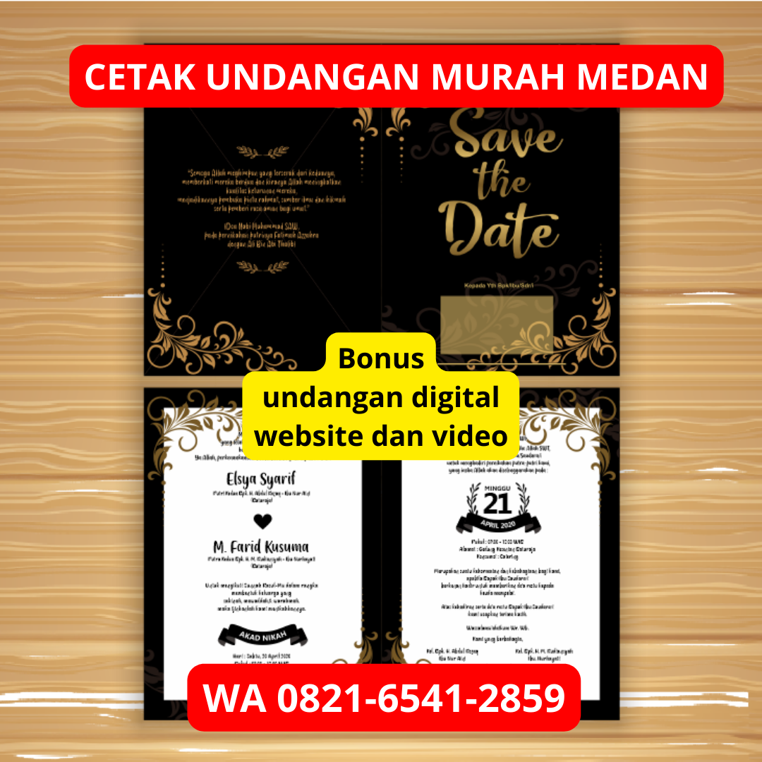 COD, WA 0821-6541-2859, Cetak Undangan Pernikahan Murah di Medan Sunggal, Percetakan Family