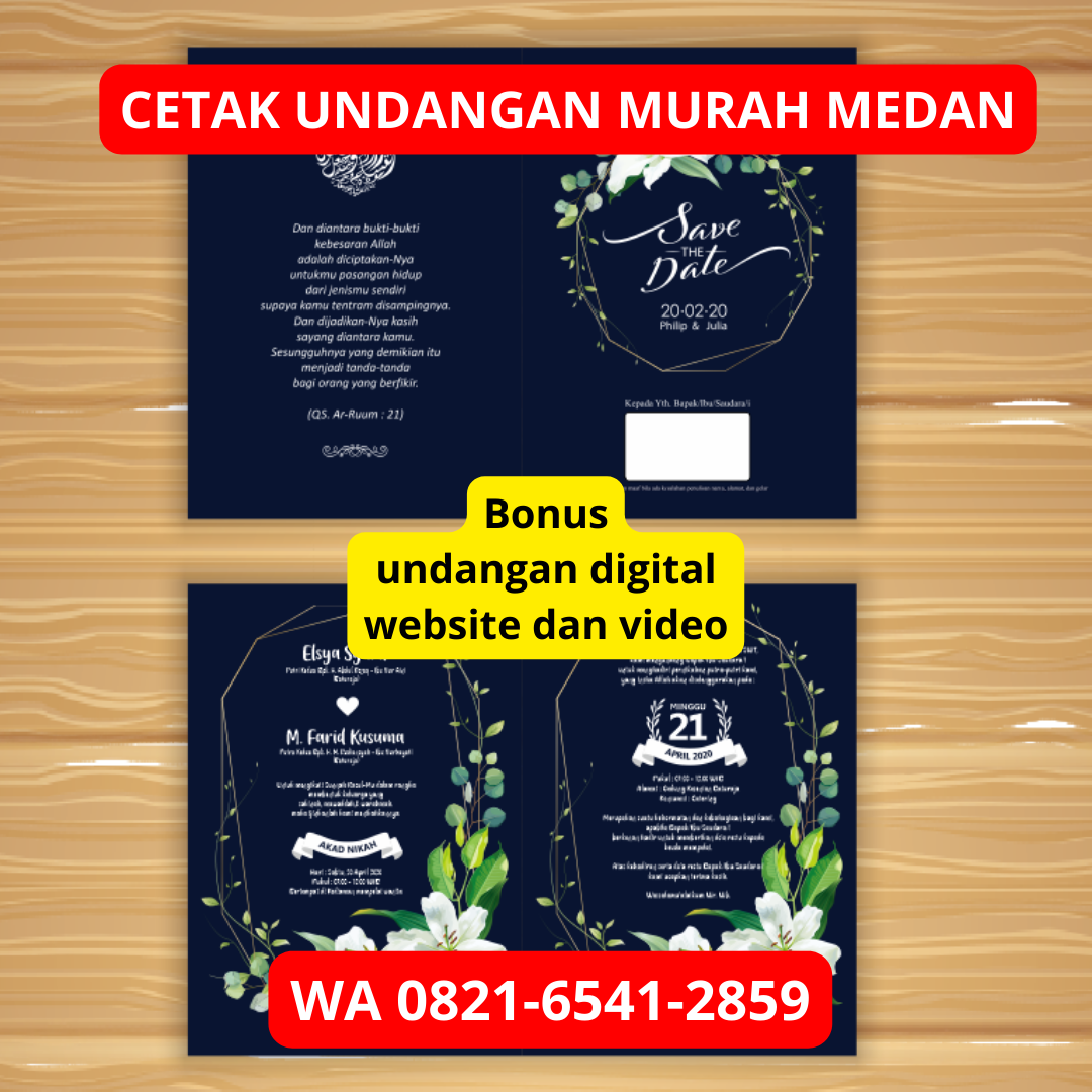 Promo Hemat, Cetak Undangan Pernikahan Terdekat, Undangan Pernikahan Custom Murah Medan