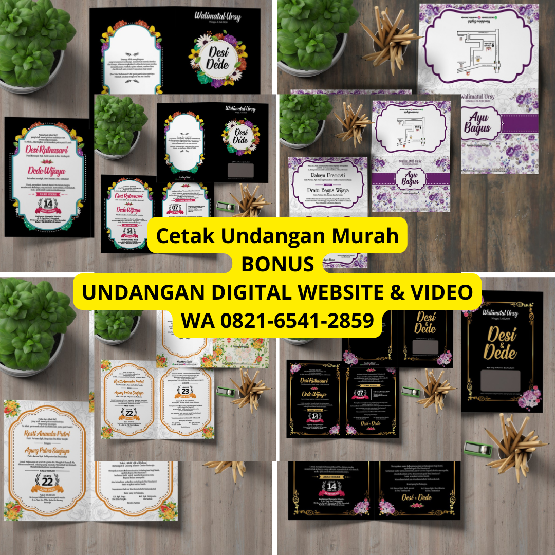 PROMO, WA 0821-6541-2859, Cetak Undangan Pernikahan Harga 1000 di Bandar Selamat Medan Tembung, Cetak Undangan Pernikahan Medan