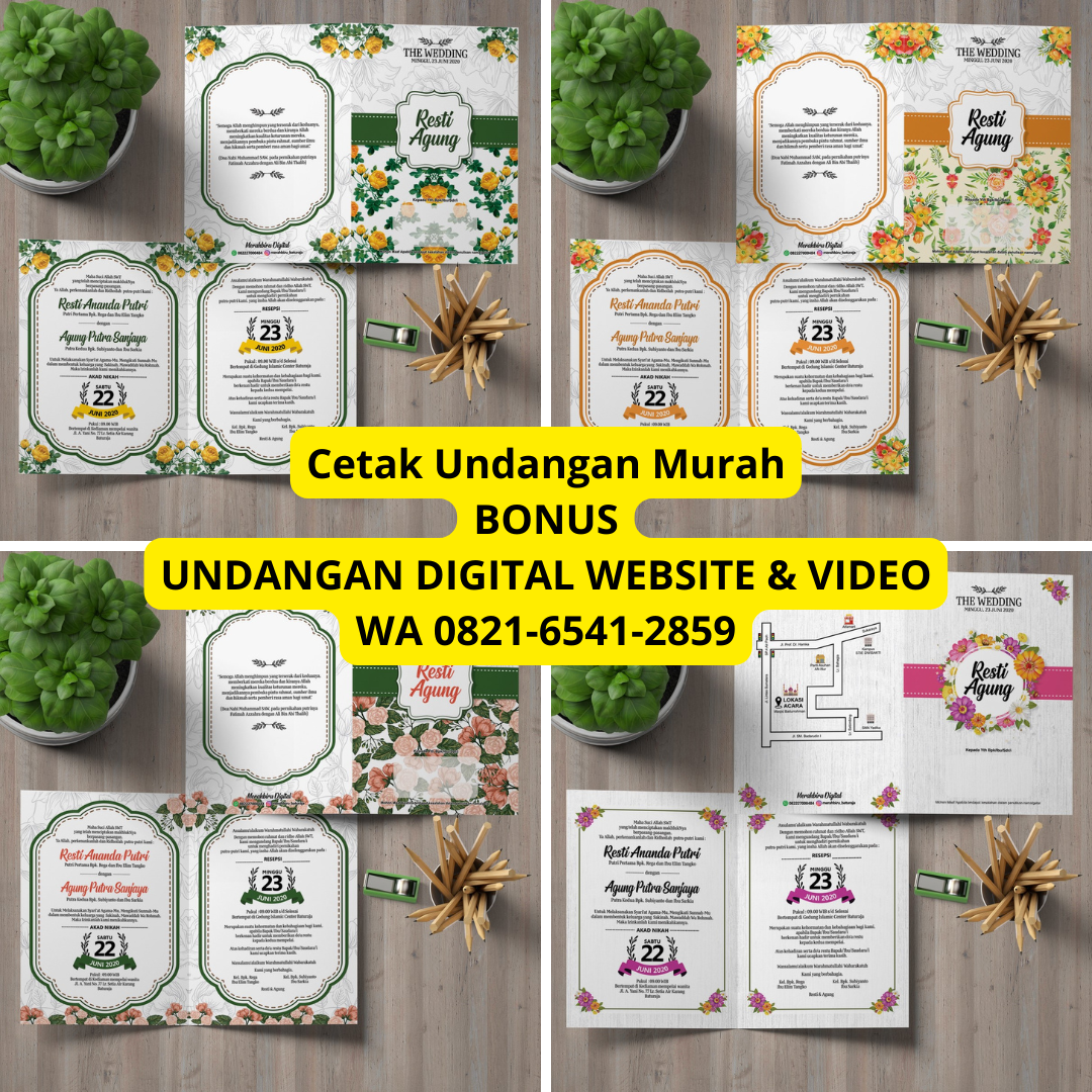 CEPAT!, WA 0821-6541-2859, Cetak Undangan Pernikahan Custom Murah di Medan Denai, Cetak Undangan Pernikahan Medan