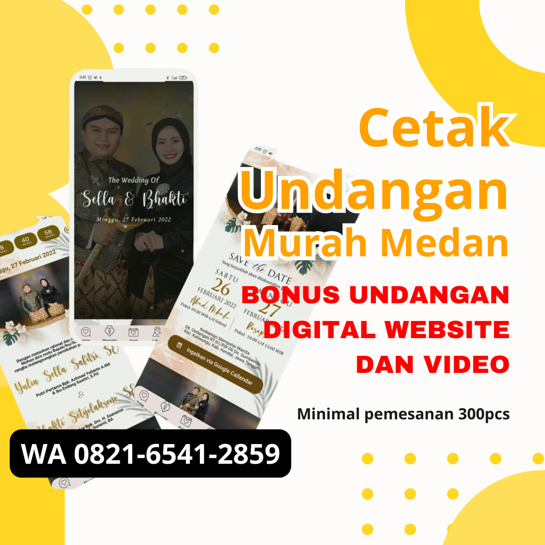 HARGA HEMAT, WA 0821-6541-2859, Jual Undangan Pernikahan Harga 1000 di Medan Denai, Cetak Undangan Medan