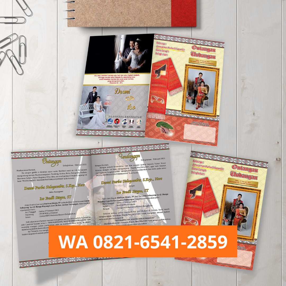 CANTIK, WA 0821-6541-2859, Cetak Undangan Adat dan Nasional Murah di Medan, Undangan Medan