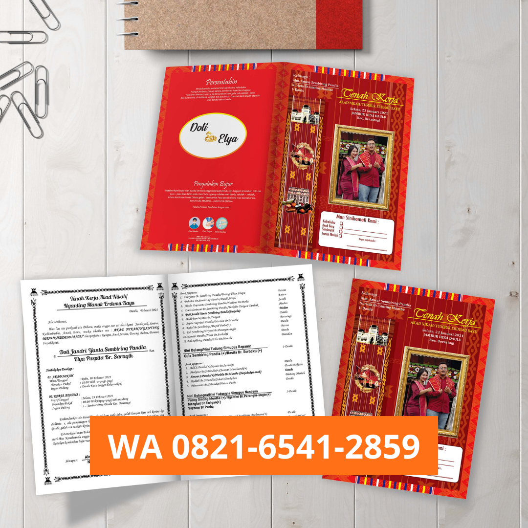 CANTIK!!, WA 0821-6541-2859, Kartu Undangan Pernikahan di Baru Ladang Bambu Medan Tuntungan, Percetakan Undangan di Medan