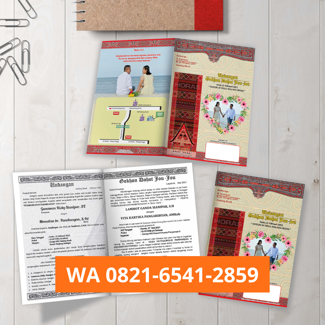PROMO, WA 0821-6541-2859, Kartu Undangan Pernikahan di Kemenangan Tani Medan Tuntungan, Percetakan Undangan di Medan