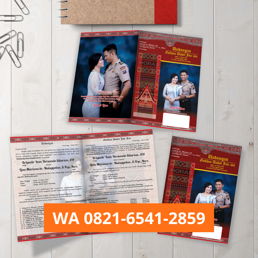 CANTIK, WA 0821-6541-2859, Kartu Undangan Pernikahan di Kemenangan Tani Medan Tuntungan, Percetakan Undangan di Medan