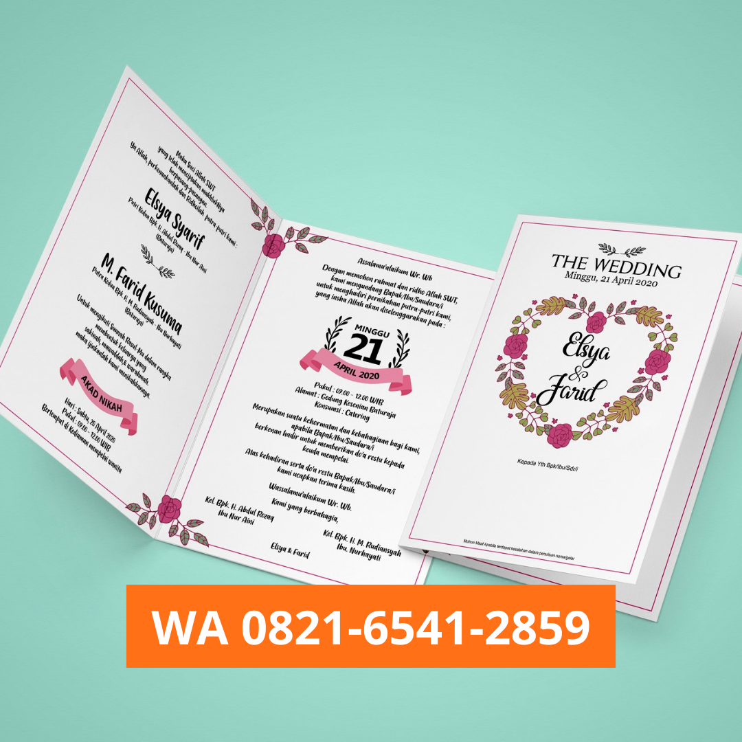 VIRAL, WA 0821-6541-2859, Percetakan Undangan Pernikahan Medan Marelan, Cetak Undangan Medan