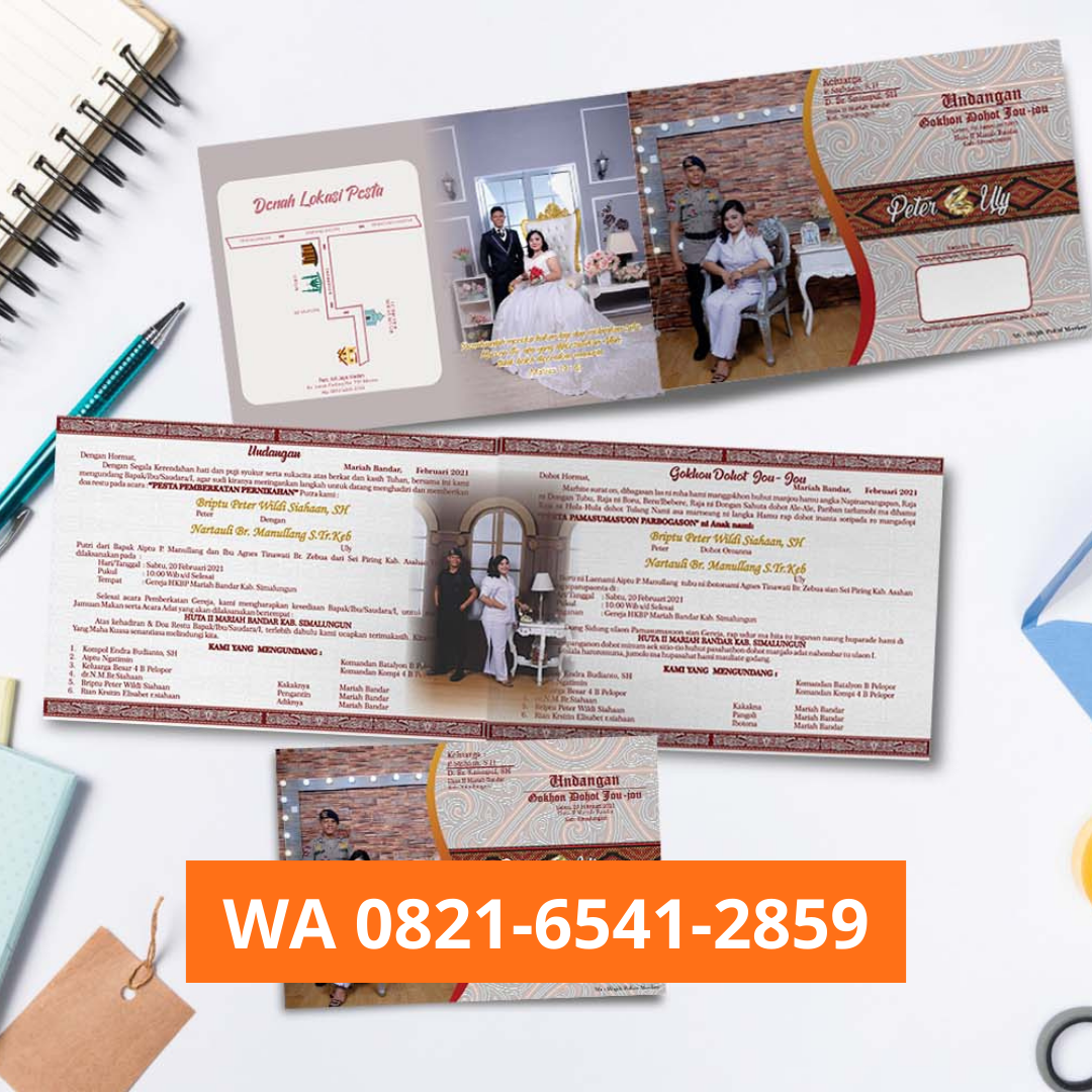 CANTIK, WA 0821-6541-2859, Cetak Undangan Nikah Murah di Medan, Undangan Medan