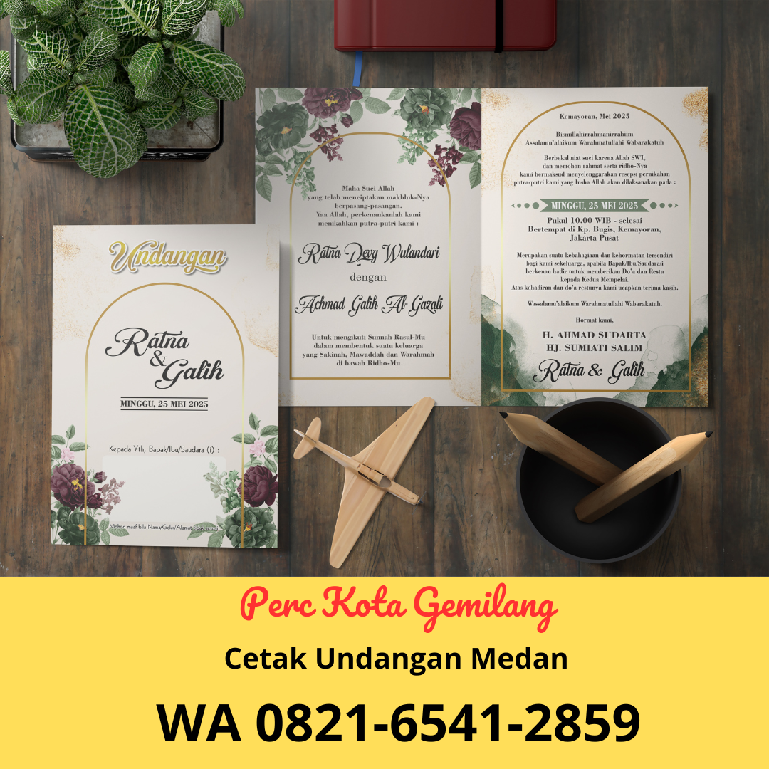 Cepat, WA 0821-6541-2859, Cetak Undangan Adat Batak di Medan, Perc Kota Gemilang Medan