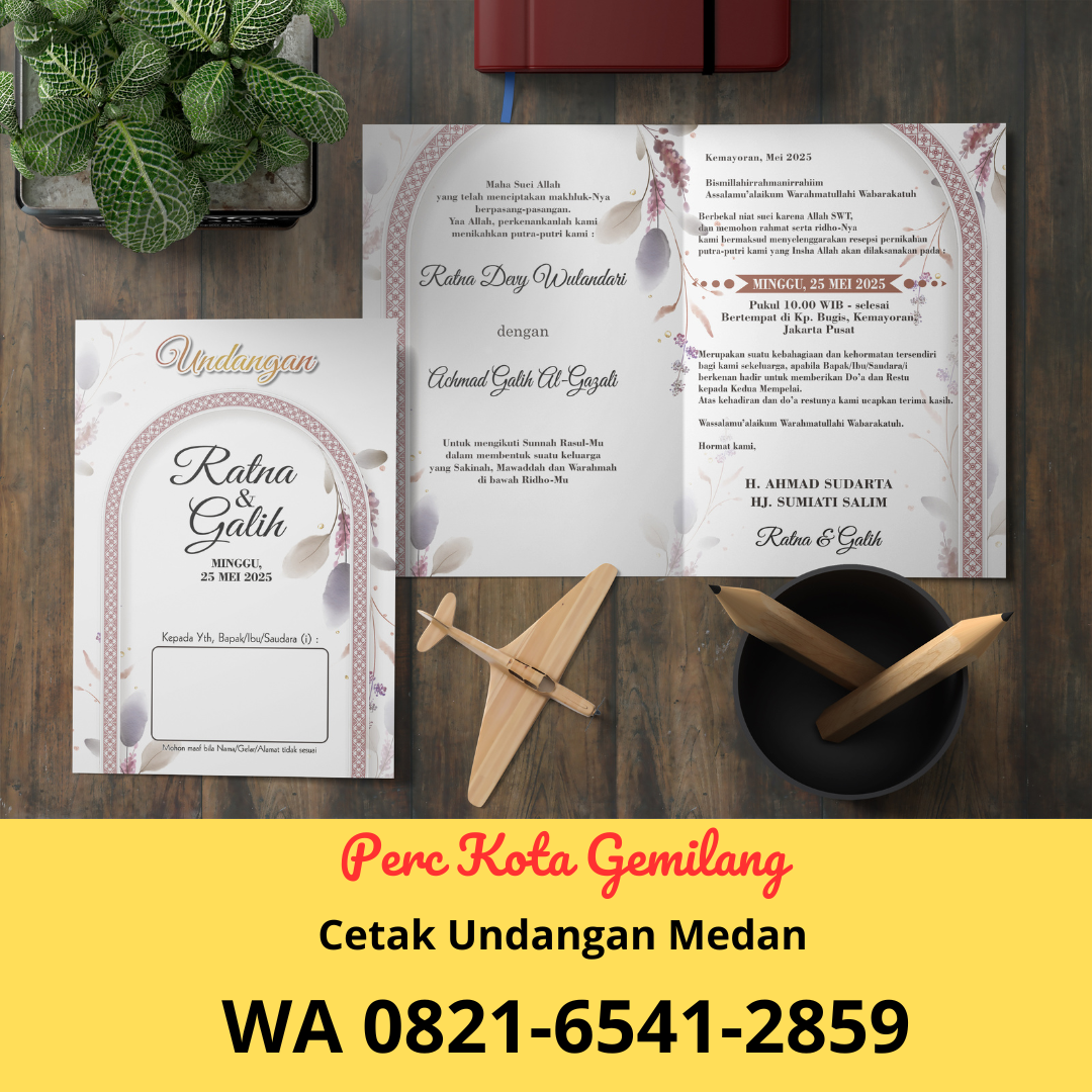 Cetak Undangan Pernikahan Murah di Denai, Medan Denai