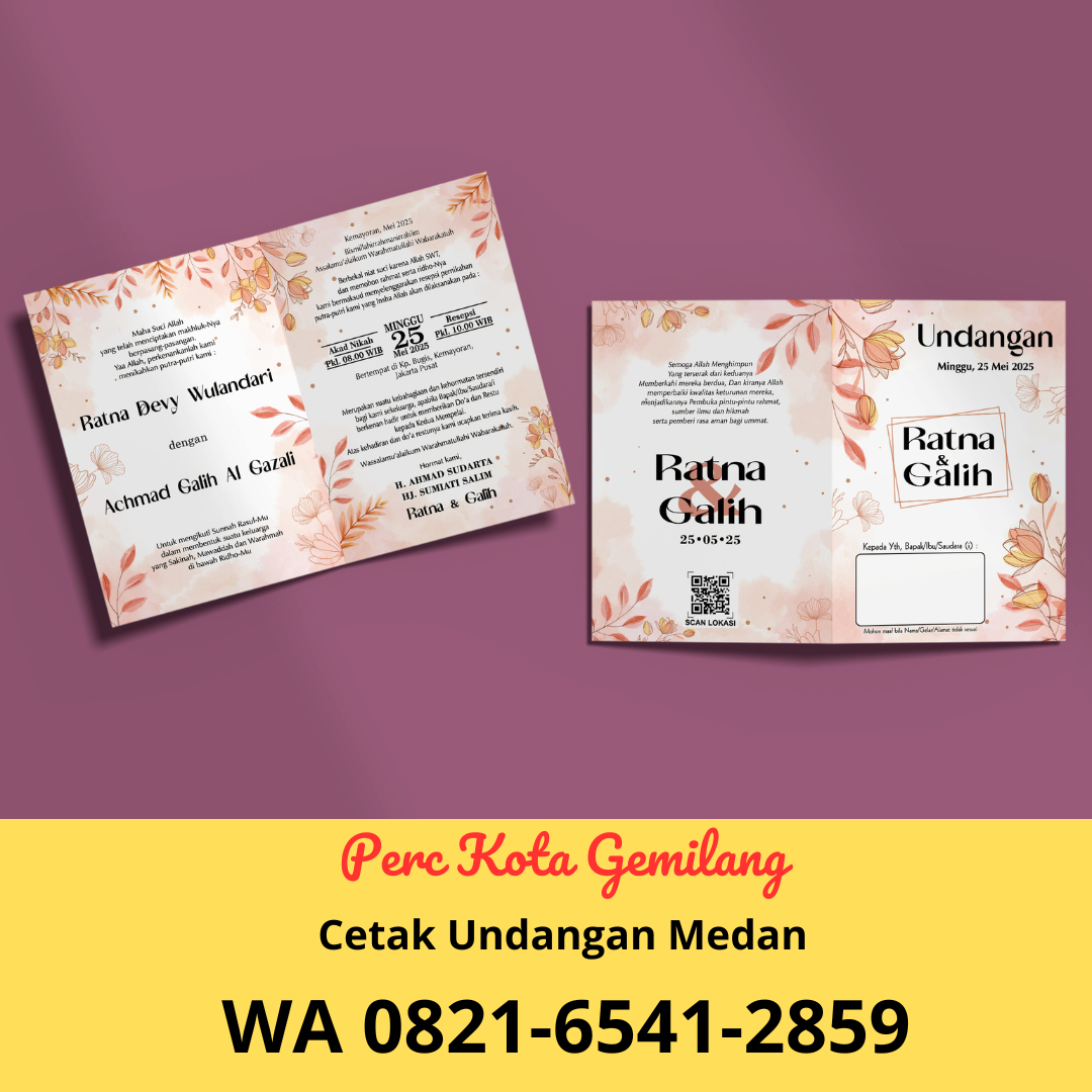 Cetak Undangan Pernikahan Murah di Harjosari I, Medan Amplas
