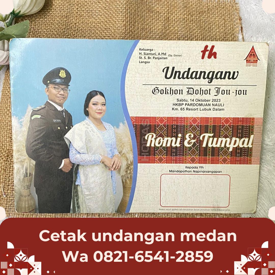 CANTIK! Cetak Undangan Pernikahan Adat Batak di Medan Johor