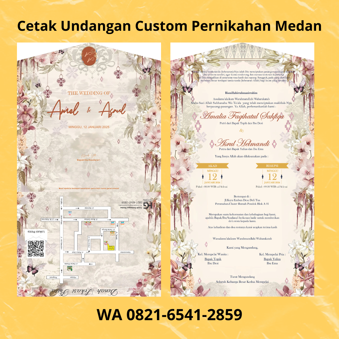 VIRAL! Percetakan Undangan Pernikahan Adat Mandailing di Medan Johor dan Amplas
