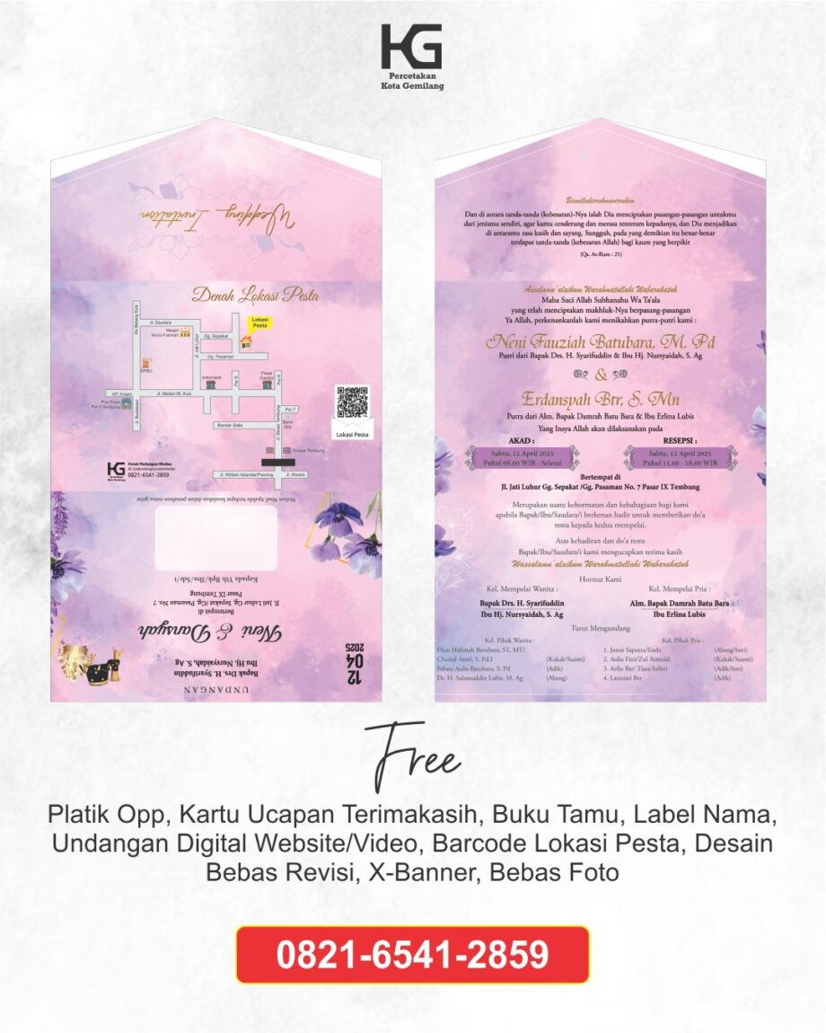 cetak undangan pernikahan di medan, undangan kekinian, undangan pernikahan murah (2)