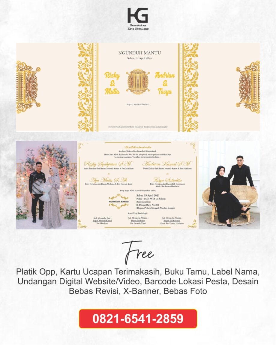 cetak undangan pernikahan di medan, undangan kekinian, undangan pernikahan murah (2)