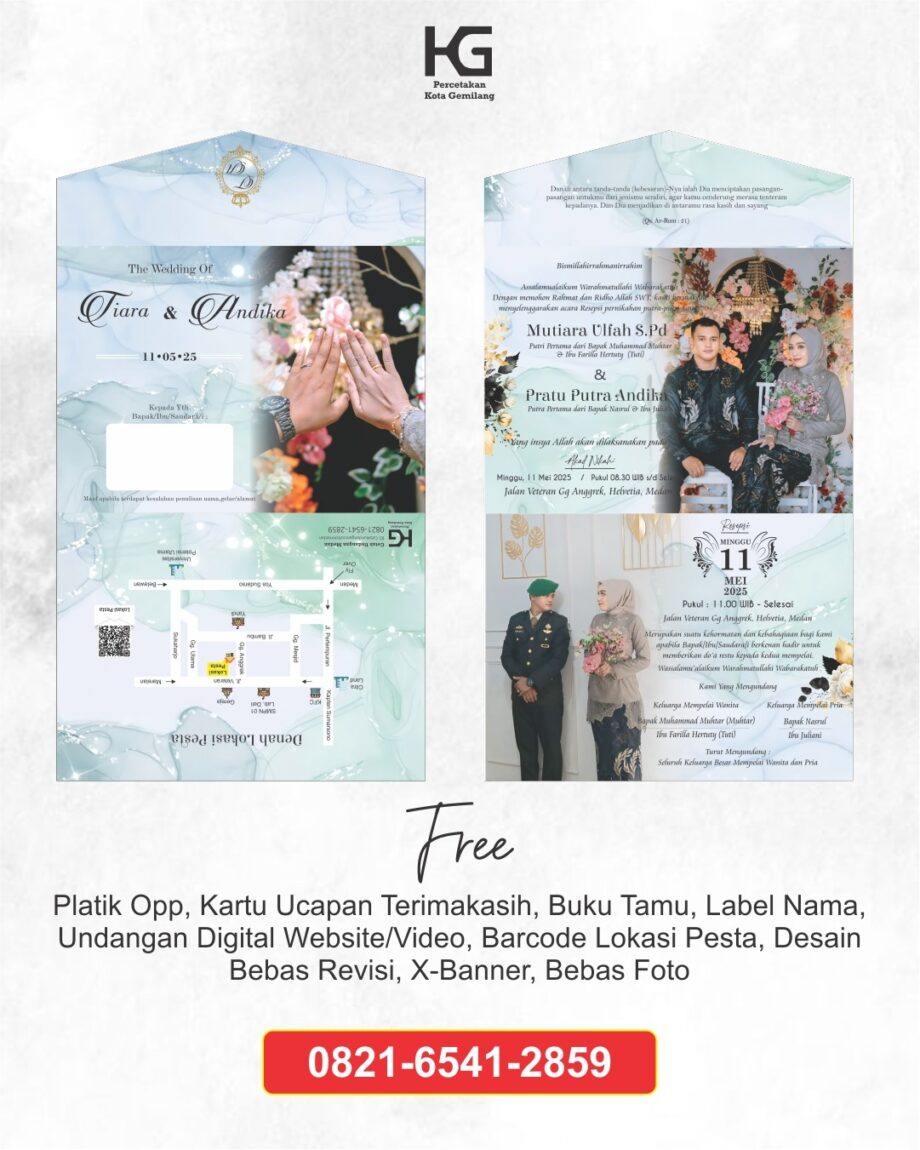 cetak undangan pernikahan di medan, undangan kekinian, undangan pernikahan murah (2)