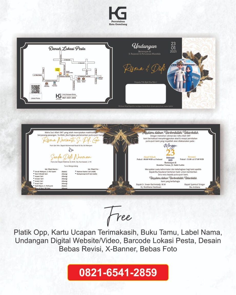 cetak undangan pernikahan di medan, undangan kekinian, undangan pernikahan murah (2)